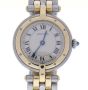 Cartier Cougar Panthere 19145  Two tone White Dial Womens 24-mm Quartz Watch