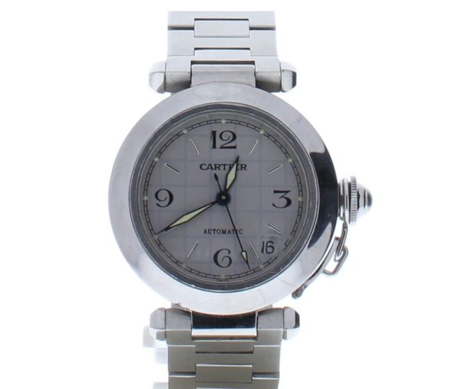 Cartier Pasha 2384 Stainless-steel Silver Dial Mens 36-mm Automatic Watch