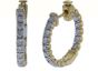1.28 ct. t.w. Diamond Hoops in 14 Karat Yellow Gold 