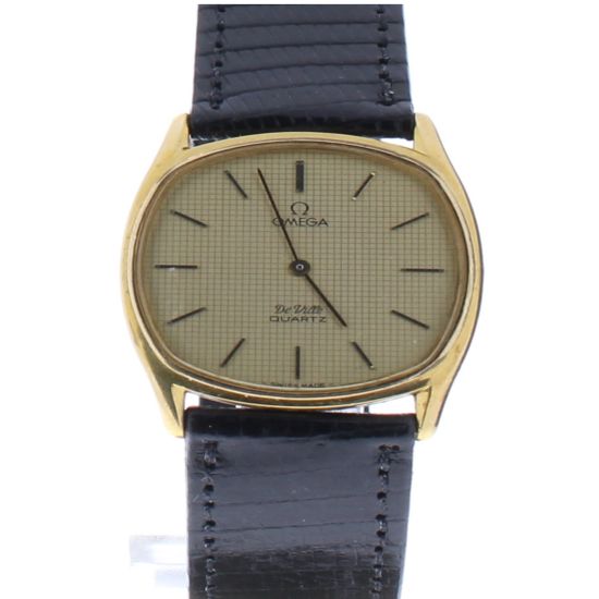 Omega De Villa Yellow-gold 1365 Champagne Dial Mens 28-mm Quartz Sapphire crysta