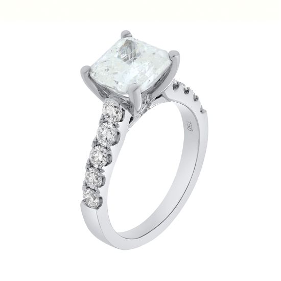 3.91 Ct. T.W. Diamond Ring In 18 Karat White Gold