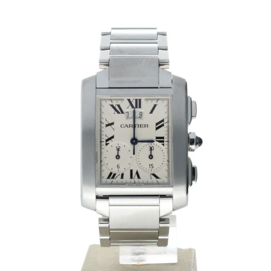 Cartier Tank Francaise Stainless-steel 2653 White Dial Men's 29-mm Quartz Sapphire crystal Wrist Watch