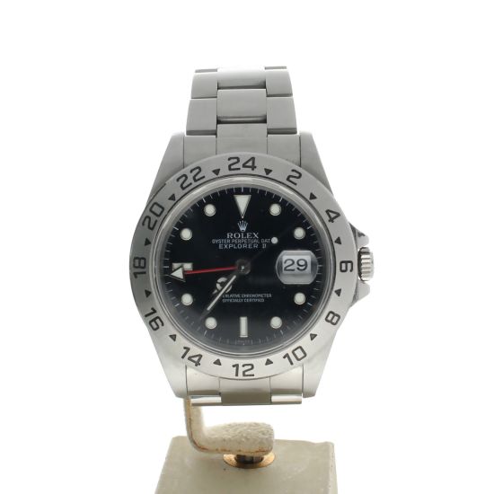 Rolex Explorer II Stainless-steel 16570 Black Dial Men's 40-mm Automatic-self-wind Sapphire crystal. Swiss Made Wristwatch