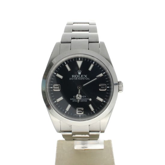 Rolex Explorer Stainless-steel 214270 Black Dial Men's 39-mm Automatic-self-wind Sapphire crystal. Swiss Made Wristwatch