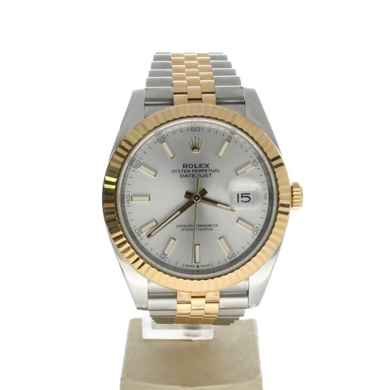 Rolex Date just 41 Stainless-steel 126333 Silver Dial Men's 41-mm Automatic-self-wind Sapphire crystal. Swiss Made Wristwatch