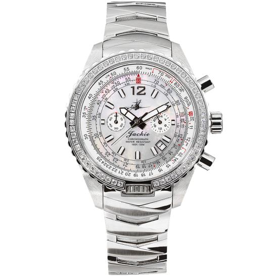 Abingdon Womens Jackie Dreamy White Chronograph E6B Pilot Watch JA-DW