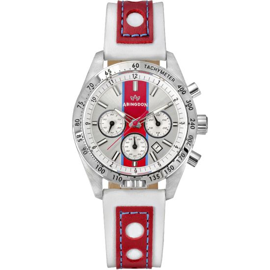 Abingdon Women Jordan Victory Red Tachy Watch with Camel Leather Strap