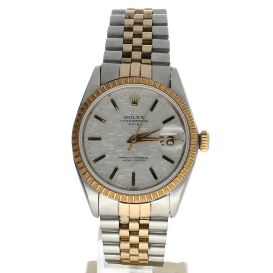Rolex Date 34 Stainless-steel 1500 Champagne Dial Women's 34-mm Automatic-self-wind Sapphire crystal. Swiss Made Wrist Watch