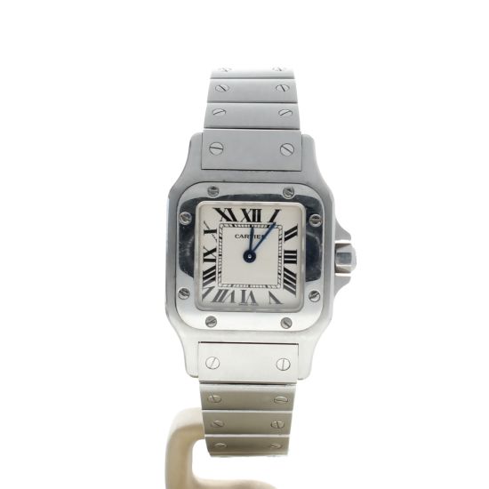 Cartier Santos Galbee Stainless-steel 177355 NX White Dial Womens 24-mm Quartz Sapphire crystal. Swiss Made Wrist Watch