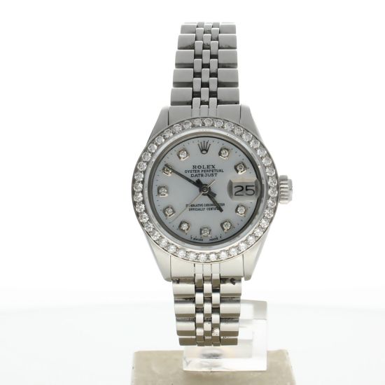 Rolex DateJust 26 Stainless-steel 6917 Mother-of-Pearl Dial Women's 26-mm Automatic self-wind Sapphire crystal. Swiss Made Wrist Watch
