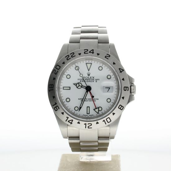 Rolex Explorer II Stainless-steel 16570 White Dial Mens 40-mm Automatic-self-wind Sapphire crystal. Swiss Made Wrist Watch