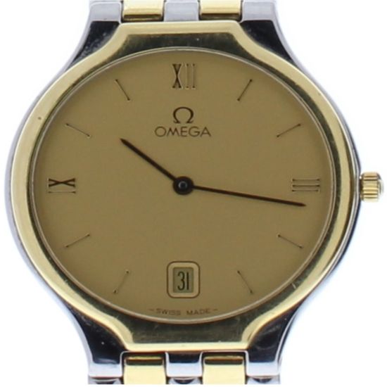 Omega DeVille Gold-tone Stainless-steel 1440 Champagne Dial Womens 31-mm Quartz Sapphir