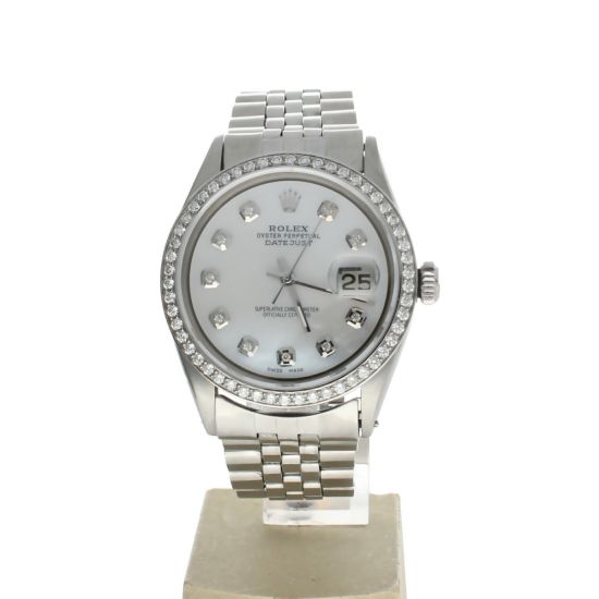Rolex Datejust 36 Stainless-steel 1603 Silver Dial Men's 36-mm Automatic-self-wind Sapphire crystal. Swiss Wrist Watch