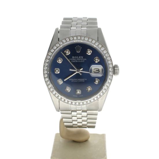 Rolex DateJust 36 Stainless-steel Blue Dial Men's 36-mm Automatic Watch 16014