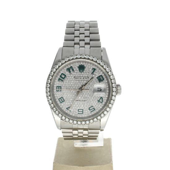 Rolex Datejust 36 Stainless-steel 16234 Silver Dial Men's 36-mm Automatic-self-wind Sapphire crystal. Swiss Made Wrist Watch