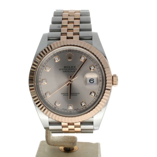 Rolex Date Just 41 Stainless-steel 126331 Brown Dial Men's 41-mm Automatic self-wind Sapphire crystal. Swiss Made Wristwatch