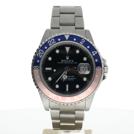Rolex GMT-Master Stainless-steel 16700 Black Dial Mens 40-mm Automatic-self-wind Sapphire crystal. Swiss Made Wrist Watch