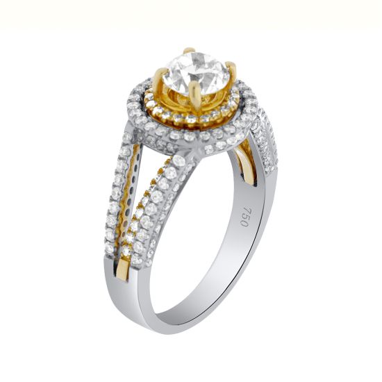 1.91Ct. T.W. Diamond Ring In 18 Karat White Gold