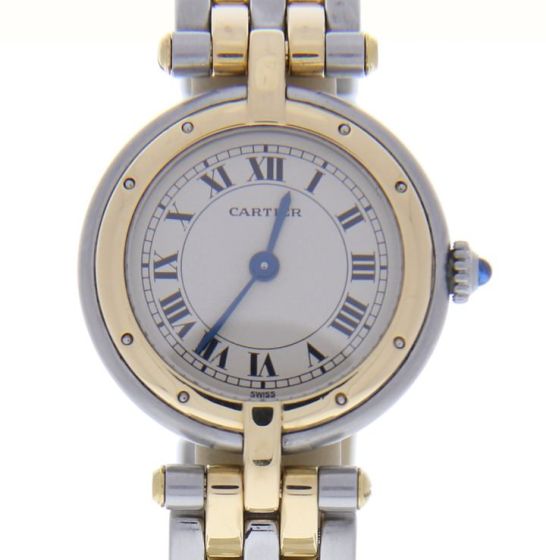 Cartier Cougar Panthere 19145  Two tone White Dial Womens 24-mm Quartz Watch