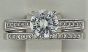 6.50mm CZ, 0.17ct Round White Diamond 18k WG Rings-187825