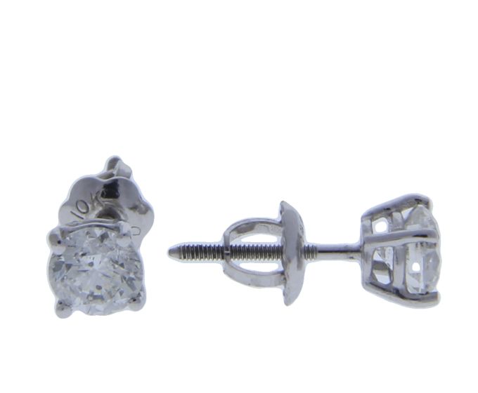 0.29 Ct. T.W. Diamond Studs In 14 Karat White Gold