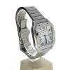 Cartier Santos 100 Stainless-steel 4075 White Dial Men's 35-mm Automatic-self-wind Sapphire crystal. Swiss Made Wristwatch