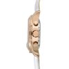 Abingdon Womens Katherine Rose Sun Chronograph ATIS Pilot Watch KA-RSUN with White Leather Strap