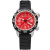 Abingdon Women Jane Mission Tactical Diver's Bezel and Compass Watch with Black Silicone Strap