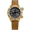 Abingdon Women Jane Outlaw Tactical Diver's Bezel and Compass Watch with Brown Leather Strap