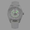 Abingdon Amelia Cloud White GMT Pilot Watch with White Leather Strap AM-CW