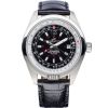 Abingdon Amelia Runway Black GMT Pilot Watch with Black Leather Strap AM-RB