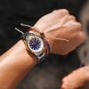 Abingdon Women's Elise Midnight Tri-Time Travel Watch EL-MDNT