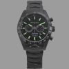 Abingdon Women Jordan Boulevard Black Tachy Racing Watch with Black Steel Band