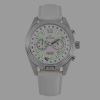Abingdon Womens Katherine Pearl White Chronograph ATIS Pilot Watch with White Leather Strap KA-PWHI