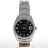 Rolex Date 34 Stainless-steel 1500 Black Dial Womens 34-mm Automatic-self-wind Sapphire crystal. Swiss Made Wrist Watch