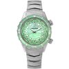 Abingdon Womens Marina Caribbean Green Automatic Diver's Multifunctional Titanium Watch Set MA-CGRE