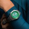 Abingdon Womens Marina Caribbean Green Automatic Diver's Multifunctional Titanium Watch Set MA-CGRE