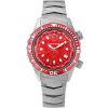 Abingdon Womens Marina Reef Red Automatic Diver's Multifunctional Titanium Watch Set MA-RRED