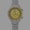 Abingdon Womens Marina Yellow Snapper Automatic Diver's Multifunctional Titanium Watch Set MA-YSNA
