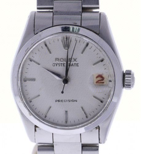 Rolex Stainless-steel 6466 Grey Dial Womens 29-mm Automatic self-wind Plastic cr