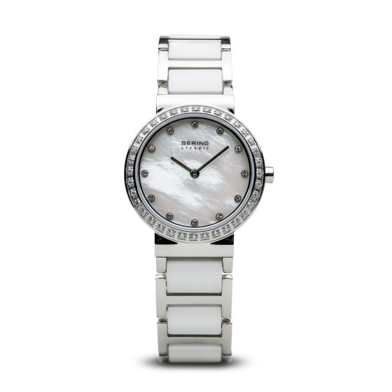 BERING Time 10729-704 Womens Ceramic Collection Watch with Stainless steel Band.