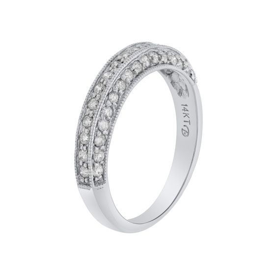 0.50Ct. T.W. Diamond Ring In 18 Karat White Gold