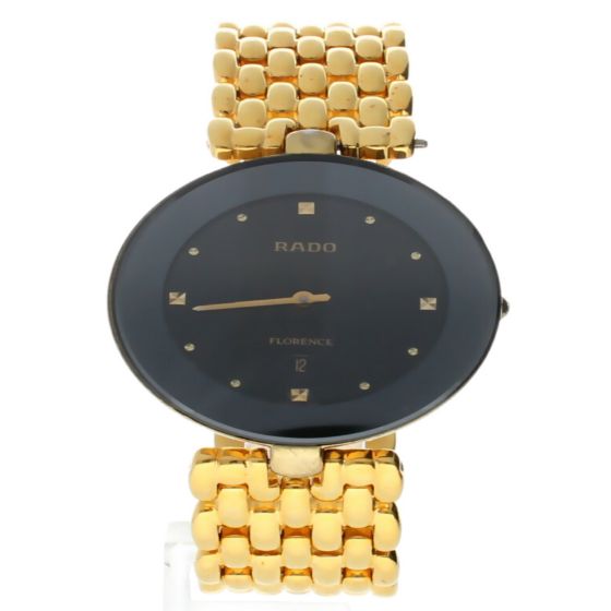 Rado Florence Stainless Steel Black Dial Men's Watch 160.3677.2