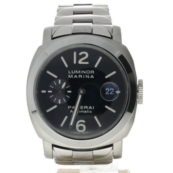 Panerai Luminor Marina Stainless-steel OP6553 Black Dial Men's 42-mm Automatic-self-wind Sapphire crystal. Swiss Made Wrist Watch