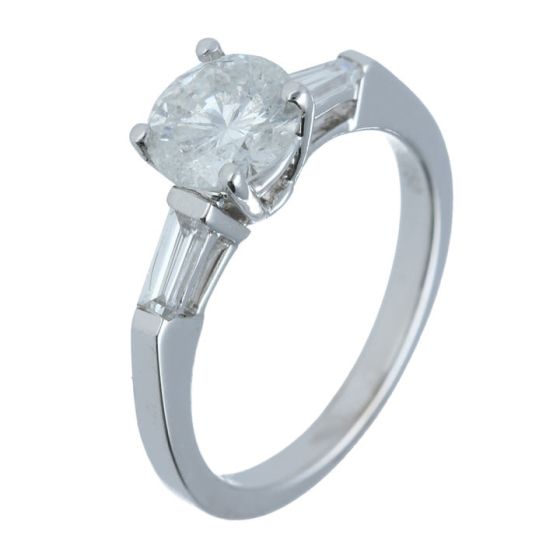 1.47 ct. t.w.t Diamond Three-stone Ring in 18k White Gold