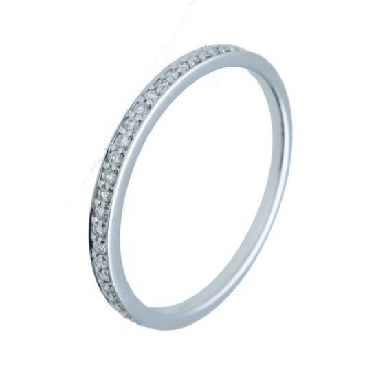 0.12 ct. t.w.t Diamond Full Eternity Band in 18k White Gold.