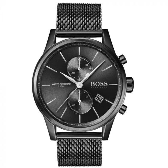 Hugo Boss Jet Stainless-steel 1513769 Black Dial Mens 41-mm Quartz Mineral crystal.  Wrist Watch