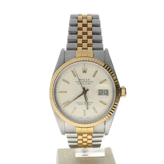 Rolex Datejust 36 Stainless-steel 16013 White Dial Men's 36-mm Automatic-self-wind Sapphire crystal. Swiss-Made Wrist Watch