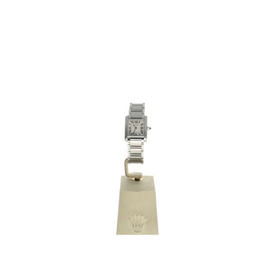 Cartier Tank Francaise Stainless-steel 2300 White Dial Women's 20-mm Quartz Sapphire crystal. Swiss-Made Wrist Watch