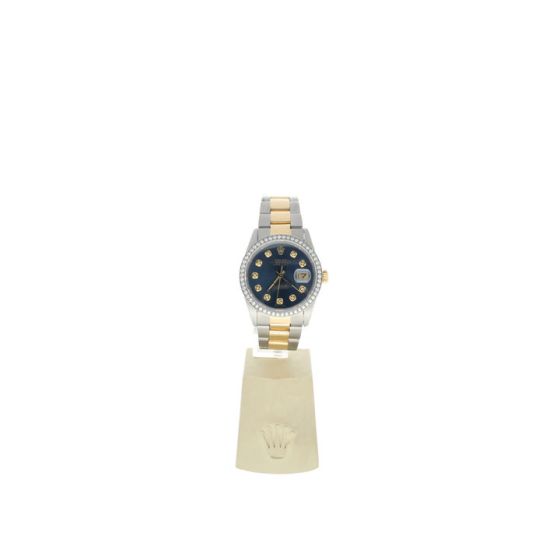 Rolex Datejust 36 Stainless-steel 16013 Blue Dial Men's 36-mm Automatic Sapphire crystal. Swiss-Made Wrist Watch